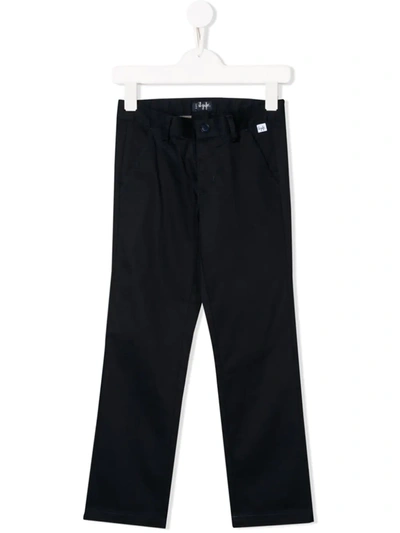 Shop Il Gufo Straight Fit Trousers In Blue