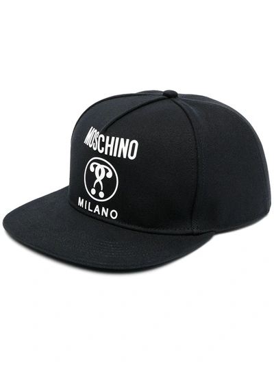 Shop Moschino Logo-print Six-panel Cap In Black