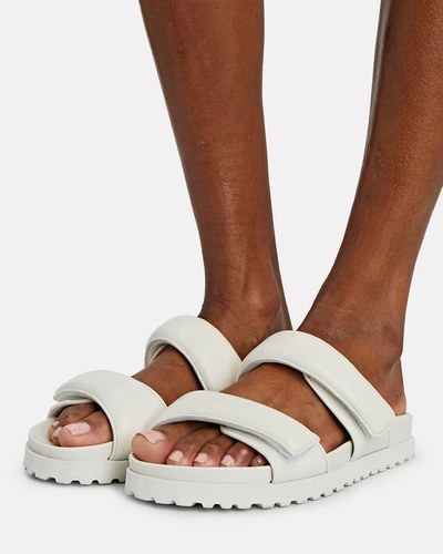 Shop Gia X Pernille Teisbaek X Pernille Teisbaek Puffer Slide Sandals In White