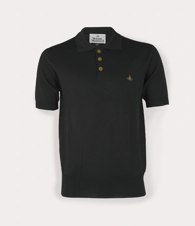 Shop Vivienne Westwood Classic Short Sleeve Polo In Black