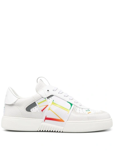 Shop Valentino Vl7n Panelled Logo-print Sneakers In White