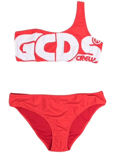 Shop Gcds Logo Print Bikini Set In Red