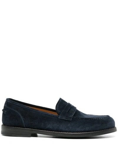 Shop Alberto Fasciani Brenda Leather Loafers In Blue