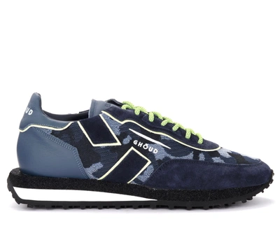 Shop Ghoud Blue  Rush Sneaker With Camouflage Print