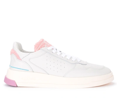 Shop Ghoud White And Pink Leather  Tweener Sneaker In Bianco