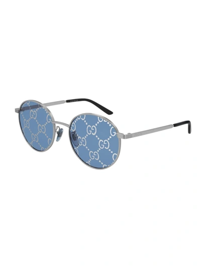Shop Gucci Gg0944sa Sunglasses In Silver Silver Blue