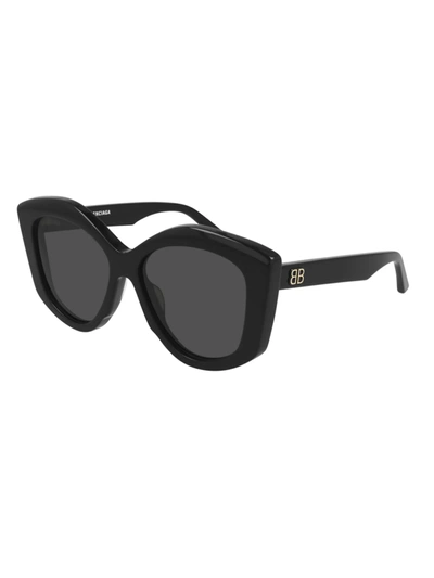 Shop Balenciaga Bb0126s Sunglasses In Black Black Grey