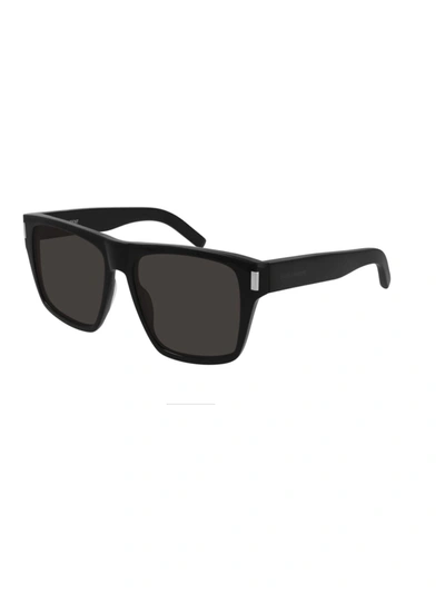 Shop Saint Laurent Sl 424 Sunglasses In Black Black Black