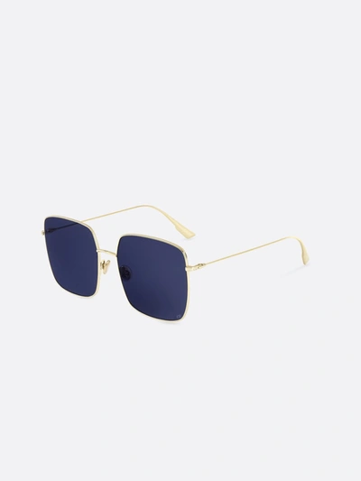 Shop Dior Stellaire1 Sunglasses In Gold Blue