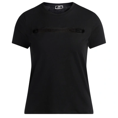 Shop Elisabetta Franchi Celyn B. T-shirt Elisabetta Franchi In Black Cotton With Logo In Nero