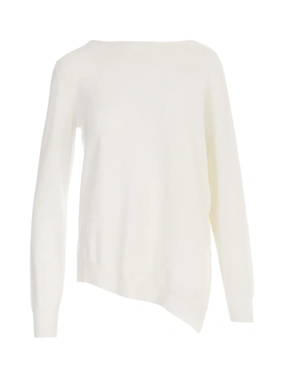 Shop Liviana Conti Asymmetrical Sweater In Natural