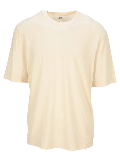 Shop Ami Alexandre Mattiussi Ami Basic T-shirt In Off White