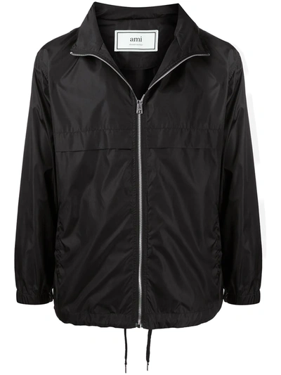 Shop Ami Alexandre Mattiussi Ami De Coeur Hooded Jacket In Black