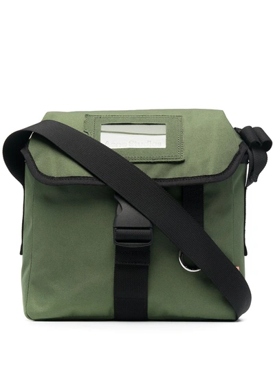 Shop Acne Studios Logo-patch Messenger Bag In Green