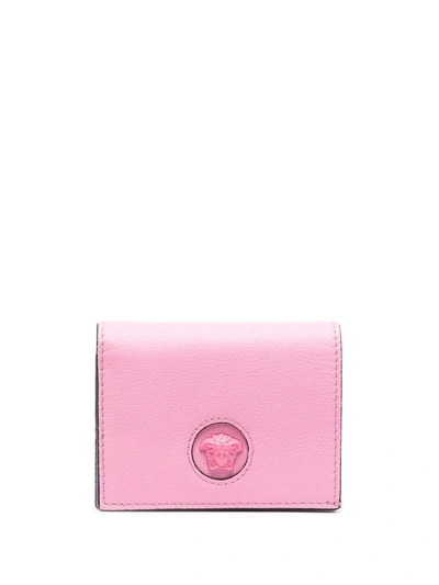Shop Versace Medusa-plaque Wallet In Pink