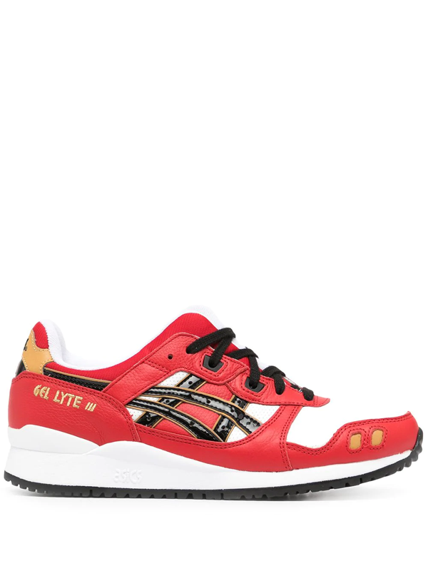 Asics Gel-lyte Iii Og Leather Trainers In Red | ModeSens