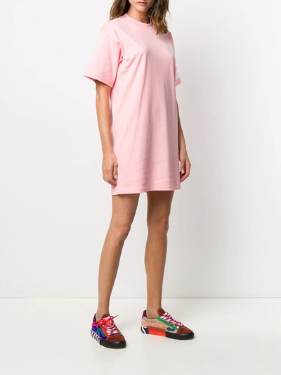 Shop Gcds Logo T-shirt Dress In Pink