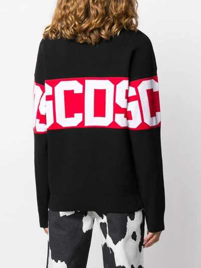 Shop Gcds Logo Crewneck Sweater In Black