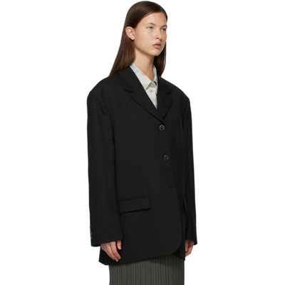 Shop Acne Studios Black Wool Suit Blazer In 900 Black