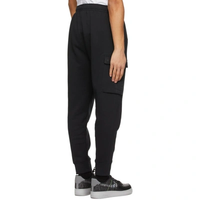 Shop Nike Black Sportswear Club Cargo Lounge Pants In 010 Black/b