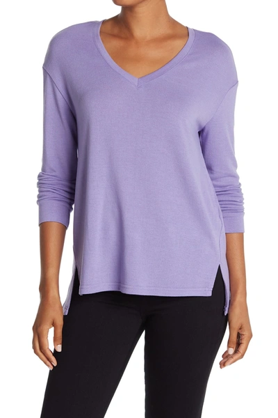 Shop Cupcakes And Cashmere Gazella V-neck Shirt In Aster Purp