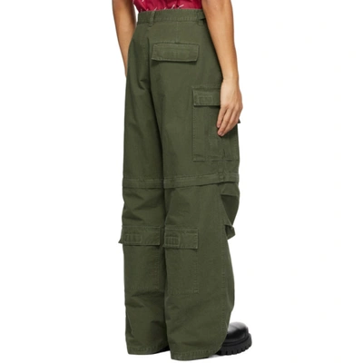 Shop Balenciaga Khaki Zip-off Cargo Pants In 2840 Khaki