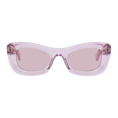 Shop Bottega Veneta Purple Animations Sunglasses In 005 Violet