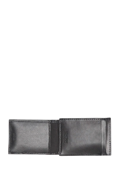 Shop Kenneth Cole Faraway Leather Card Holder In Black