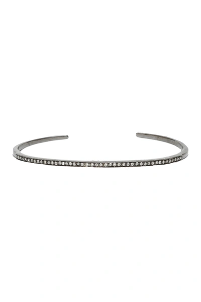 Shop Adornia Mercer Water Resistant Champagne Diamond Cuff Bracelet In Silver