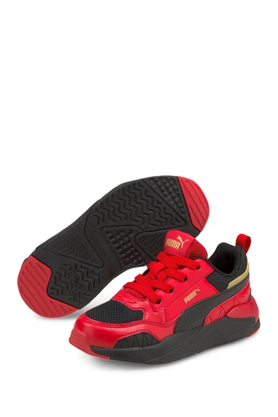 Shop Puma X-ray 2 Square Ac Sneaker In High Risk Red- Black- Team Gold