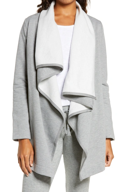 Shop Ugg Janni Open Front Cardigan In Grey Heather
