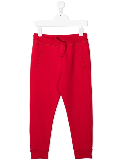 Dsquared2 Logo-print Drawstring Track Pants In Red
