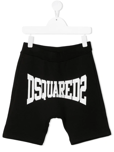 Shop Dsquared2 Logo-print Track Shorts In Black