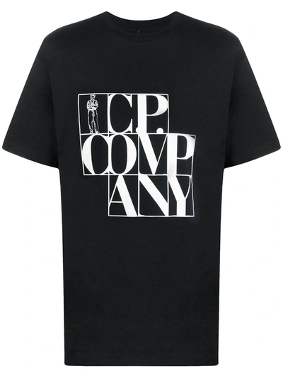 Shop C.p. Company Archival Logo Print T-shirt In Black