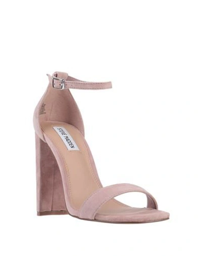 Shop Steve Madden Woman Sandals Pastel Pink Size 8 Soft Leather