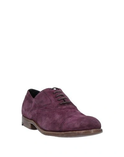 Shop Alberto Fasciani Lace-up Shoes In Deep Purple