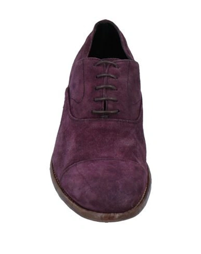 Shop Alberto Fasciani Lace-up Shoes In Deep Purple