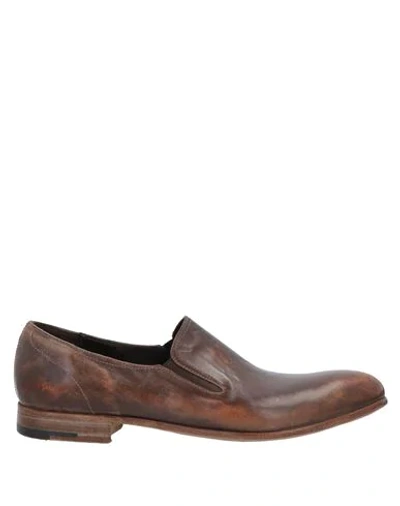 Shop Alberto Fasciani Loafers In Dark Brown