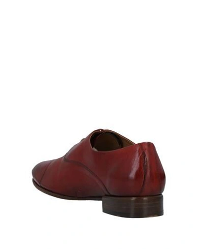 Shop Calpierre Lace-up Shoes In Brick Red
