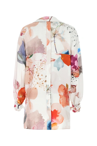 Shop Agnona Printed Gabardine Blouse  Floral  Donna 42