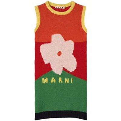 Shop Marni Red Wool Knit Dress