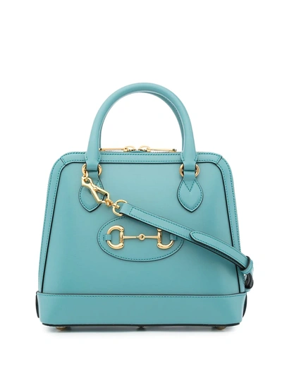 Shop Gucci Small  1955 Horsebit Tote Bag In Blue