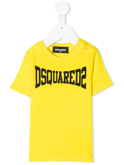 Shop Dsquared2 Logo-print T-shirt In 黄色