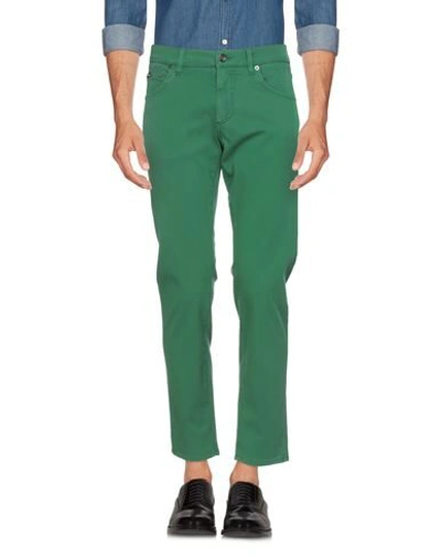 Shop Dolce & Gabbana Man Pants Green Size 38 Cotton, Elastane