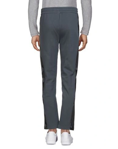 Shop Ea7 Man Pants Slate Blue Size S Cotton, Polyester