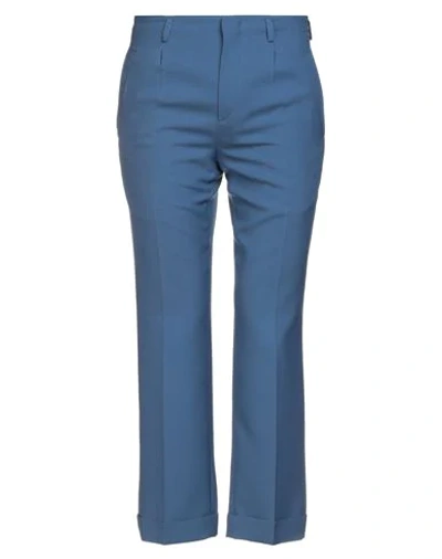 Shop Givenchy Man Pants Azure Size 36 Wool In Blue