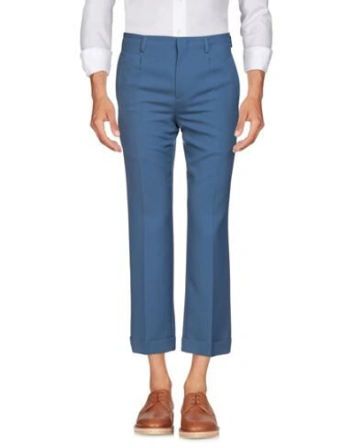 Shop Givenchy Man Pants Azure Size 36 Wool In Blue