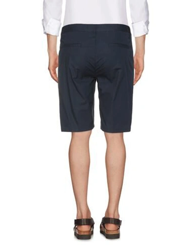 Shop Diktat Man Shorts & Bermuda Shorts Midnight Blue Size 26 Cotton