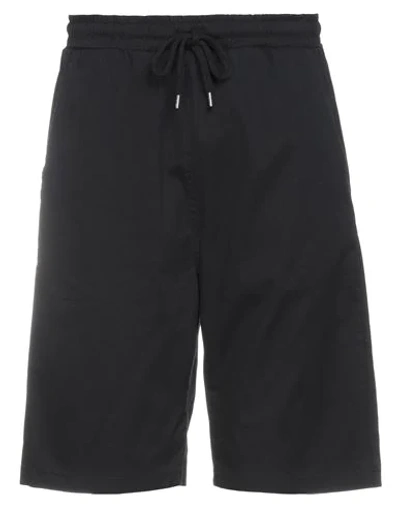 Shop Amish Man Shorts & Bermuda Shorts Black Size Xs Cotton, Elastane