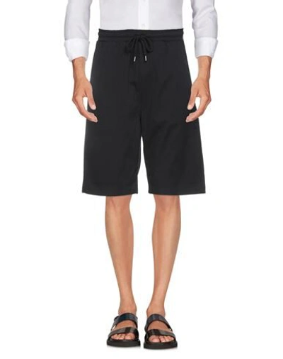 Shop Amish Man Shorts & Bermuda Shorts Black Size Xs Cotton, Elastane